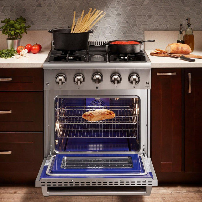 Thor Kitchen - 30 in. 4.2 cu. ft. Professional Natural Gas Range in Stainless Steel - HRG3080U