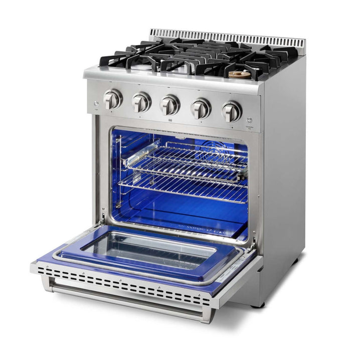 Thor Kitchen - 30 in. 4.2 cu. ft. Professional Propane Gas Range in Stainless Steel - HRG3080ULP