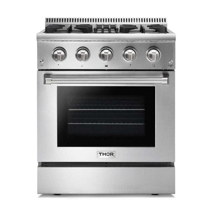 Thor Kitchen - 30 in. Propane Gas Burner/Electric Oven Range in Stainless Steel - HRD3088ULP