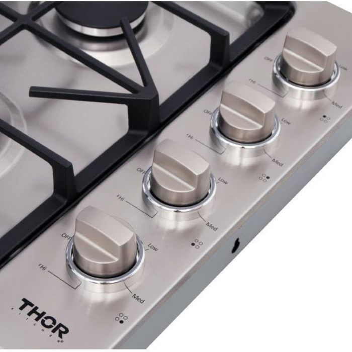 Thor Kitchen - 30 Inch. Drop-in Natural Gas Cooktop in Stainless Steel - TGC3001