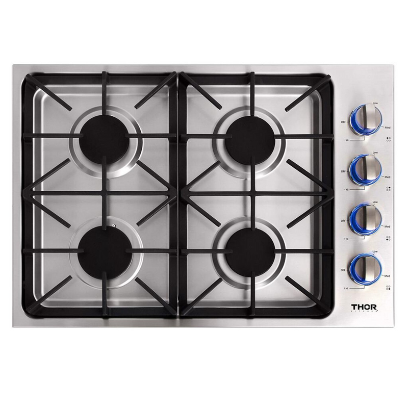 Thor Kitchen - 30 Inch. Drop-in Natural Gas Cooktop in Stainless Steel - TGC3001