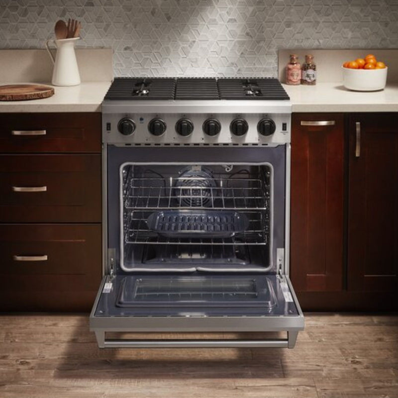 Thor Kitchen - 30 in. 4.55 cu. ft. Professional Natural Gas Range in Stainless Steel - LRG3001U