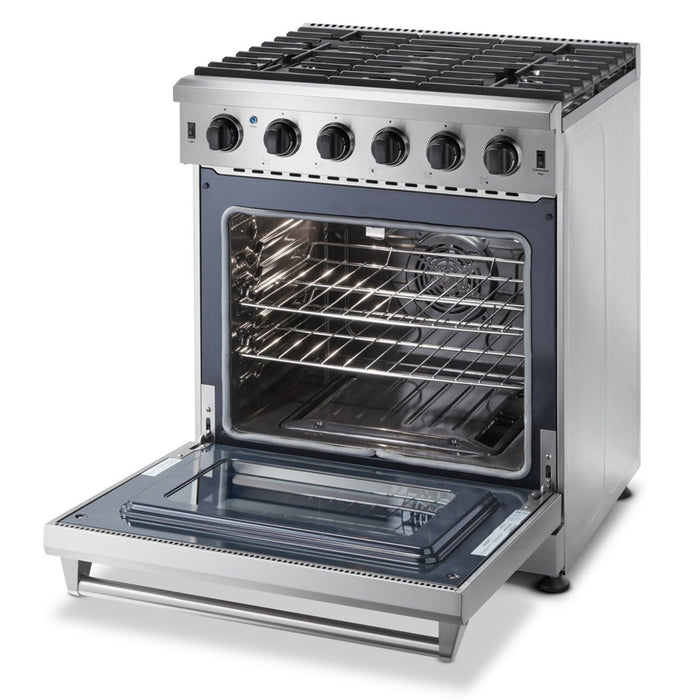 Thor Kitchen - 30 in. 4.55 cu. ft. Professional Natural Gas Range in Stainless Steel - LRG3001U