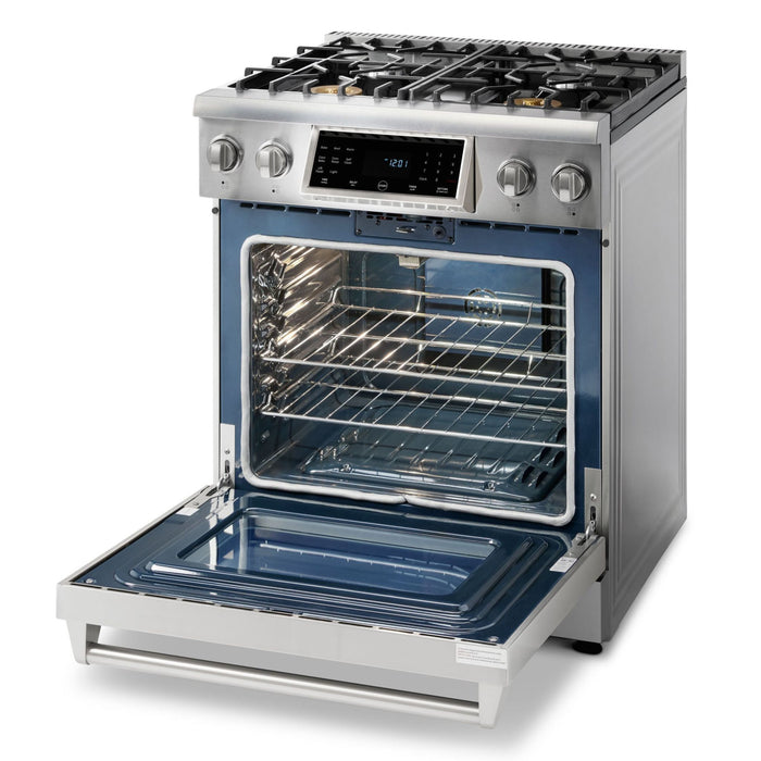 Thor Kitchen - 30 In. 4.6 cu. ft. Self-Clean Gas Range in Stainless Steel with Front Touch Control - TRG3001