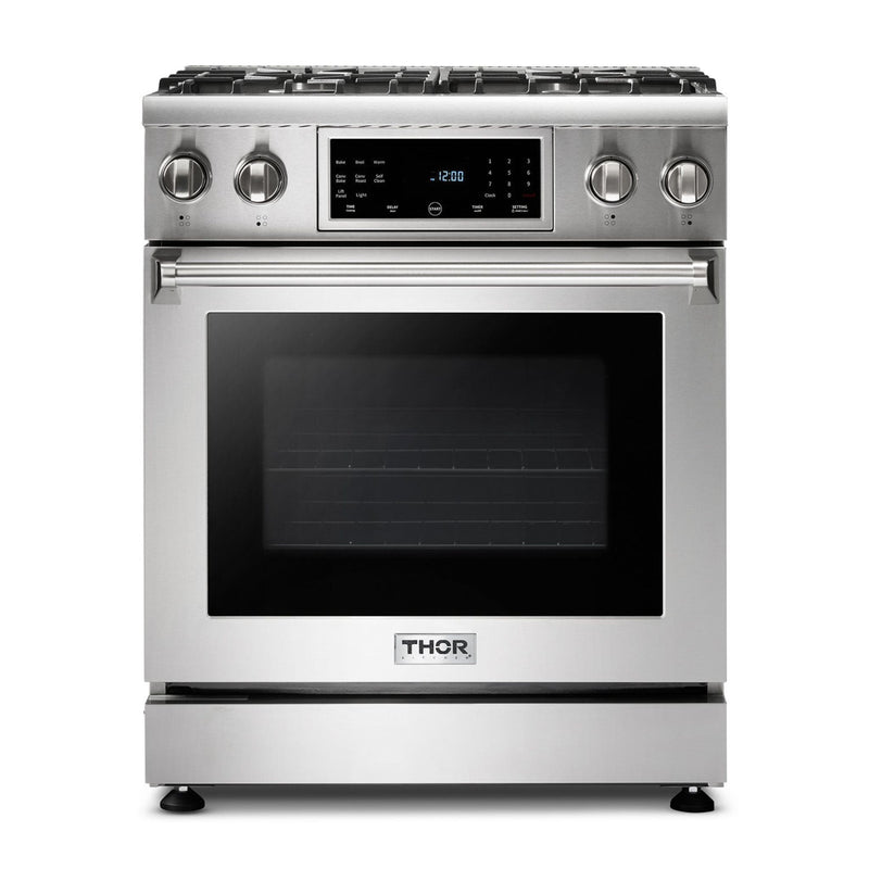 Thor Kitchen - 30 In. 4.6 cu. ft. Self-Clean Propane Gas Range in Stainless Steel - TRG3001LP