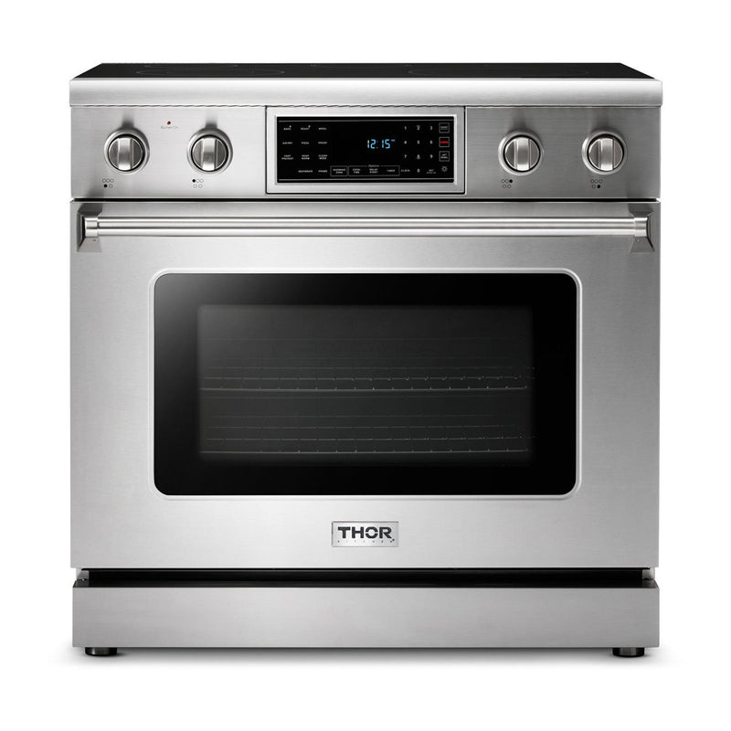Thor Kitchen - 36 Inch Air Fry and Self-Clean Professional Electric Range - TRE3601