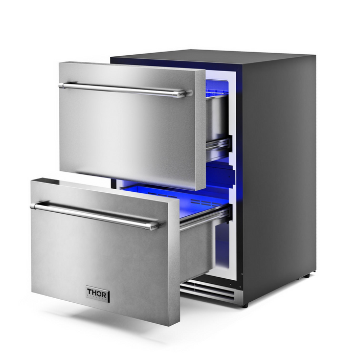 Thor Kitchen - 24" Indoor or Outdoor Professional Freezer Drawer - TRZ24U