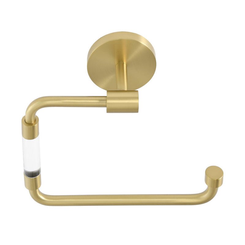 Swiss Madison Verre Acrylic Toilet Paper Holder in Brushed Gold - SM-ATP10BG