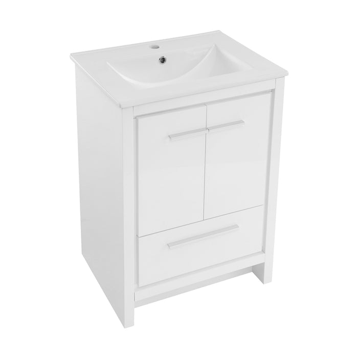 Swiss Madison Virage 24" Freestanding, Bathroom Vanity in Glossy White - SM-BV730W