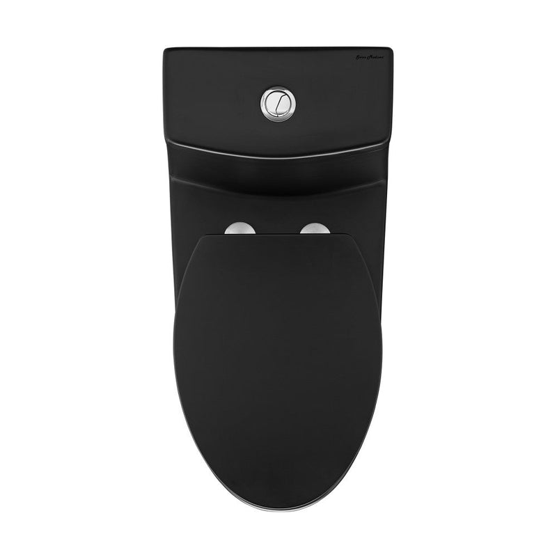 Swiss Madison Virage One-Piece Elongated Toilet Vortex Dual-Flush 1.1/1.6 gpf, Matte Black - SM-1T118MB