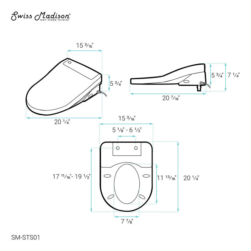 Swiss Madison Vivante Smart Toilet Seat Bidet - SM-STS01