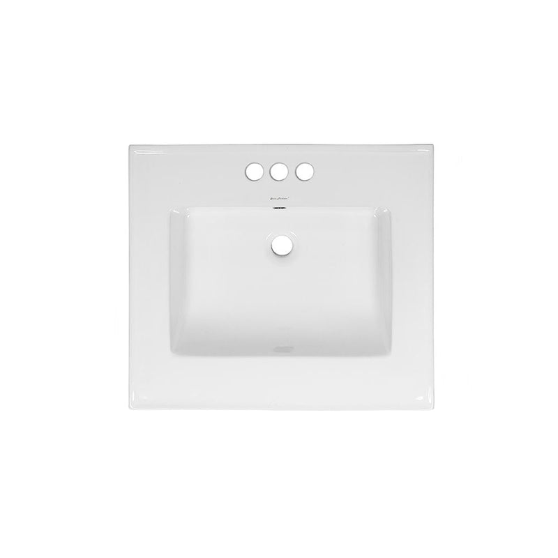 Swiss Madison Voltaire 25 Vanity Top Sink with 3 Centerset Faucet Holes - SM-VT327-3