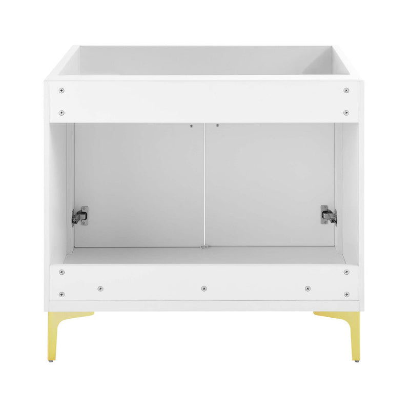 Swiss Madison Voltaire 36" Single, Bathroom Vanity in White with Gold Hardware - Cabinet Only - SM-BV320-C