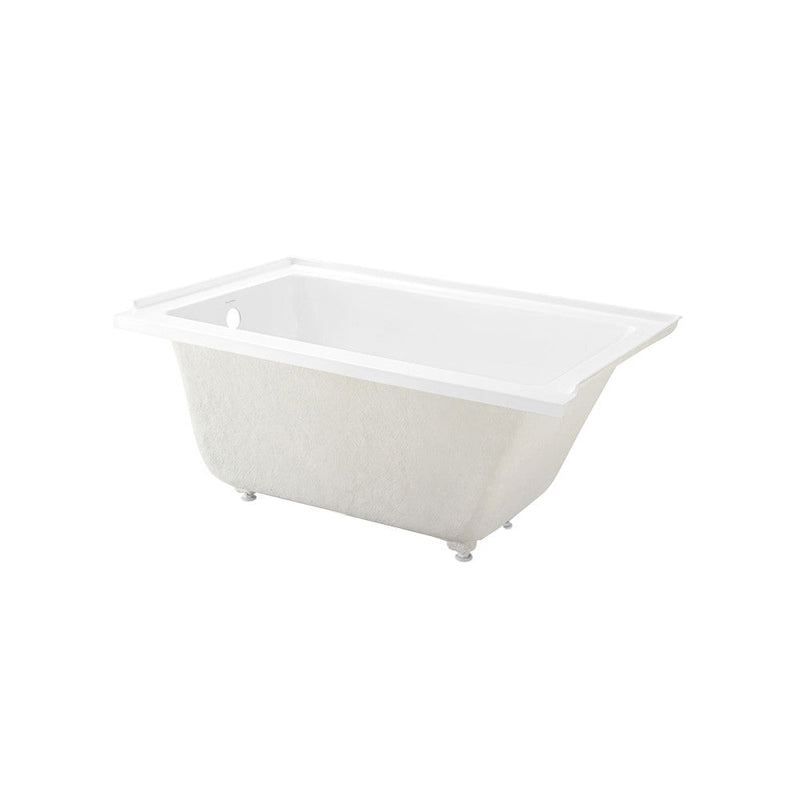 Swiss Madison Voltaire 54" x 30" Acrylic Glossy White, Alcove, Integral Left-Hand Drain, Bathtub - SM-AB562