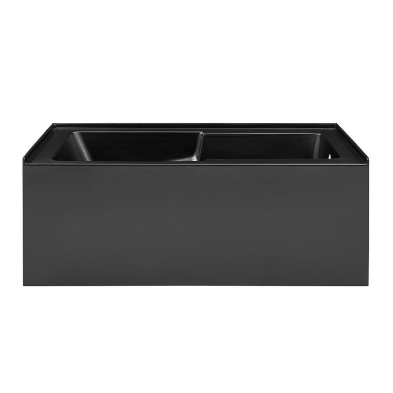 Swiss Madison Voltaire 60" x 32" Right-Hand Drain Alcove Bathtub with Apron in Matte Black - SM-AB542MB