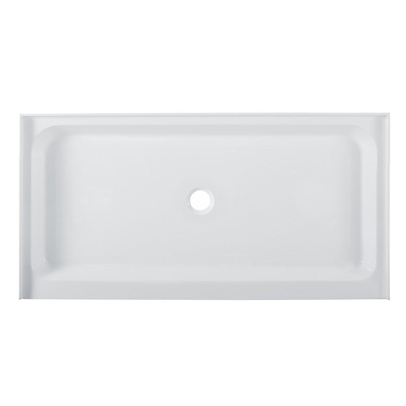 Swiss Madison Voltaire 60" x 30" Acrylic White, Single-Threshold, Center Drain, Shower Base - SM-SB518