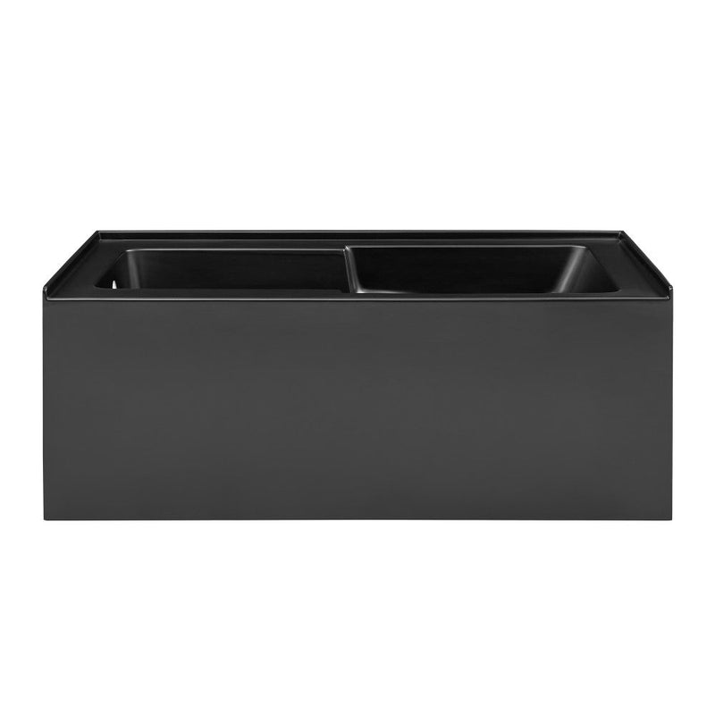 Swiss Madison Voltaire 60" x 30" Left-Hand Drain Alcove Bathtub with Apron in Matte Black - SM-AB541MB