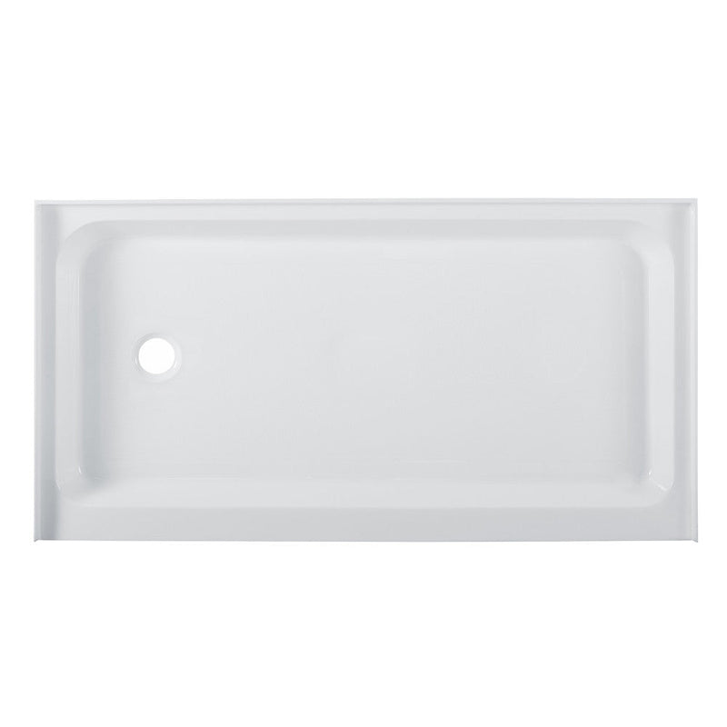 Swiss Madison Voltaire 60" x 32" Acrylic White, Single-Threshold, Left-Hand Drain, Shower Base - SM-SB515