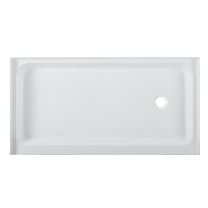 Swiss Madison Voltaire 60" x 32" Acrylic White, Single-Threshold, Right-Hand Drain, Shower Base - SM-SB514