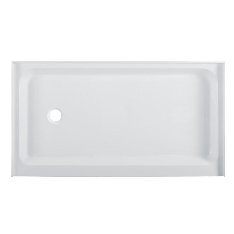 Swiss Madison Voltaire 60" x 36" Acrylic White, Single-Threshold, Left-Hand Drain, Shower Base - SM-SB513