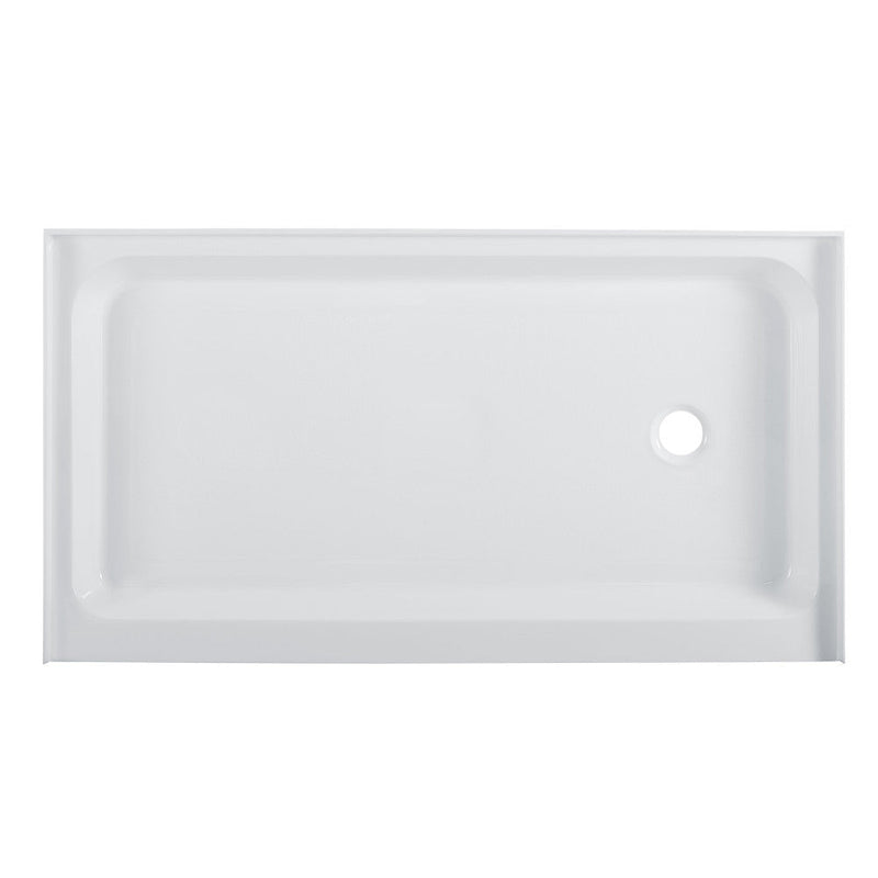 Swiss Madison Voltaire 60" x 36" Acrylic White Single-Threshold, Right-Hand Drain, Shower Base - SM-SB512