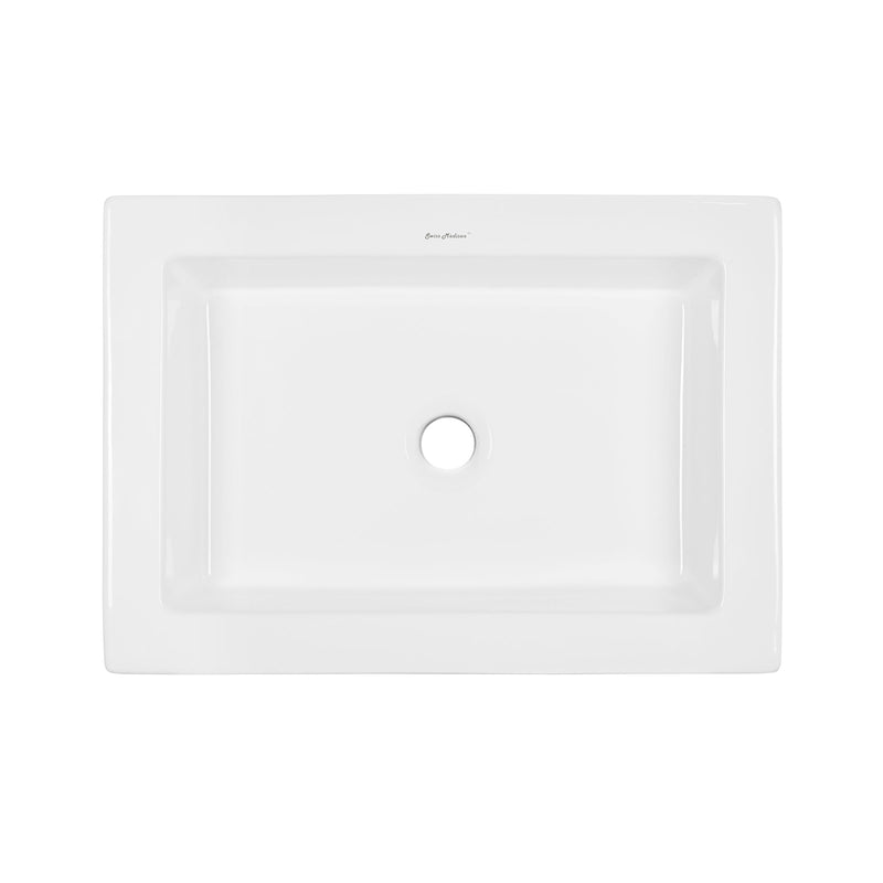 Swiss Madison Voltaire Ceramic Rectangle Vessel Sink - SM-VS282