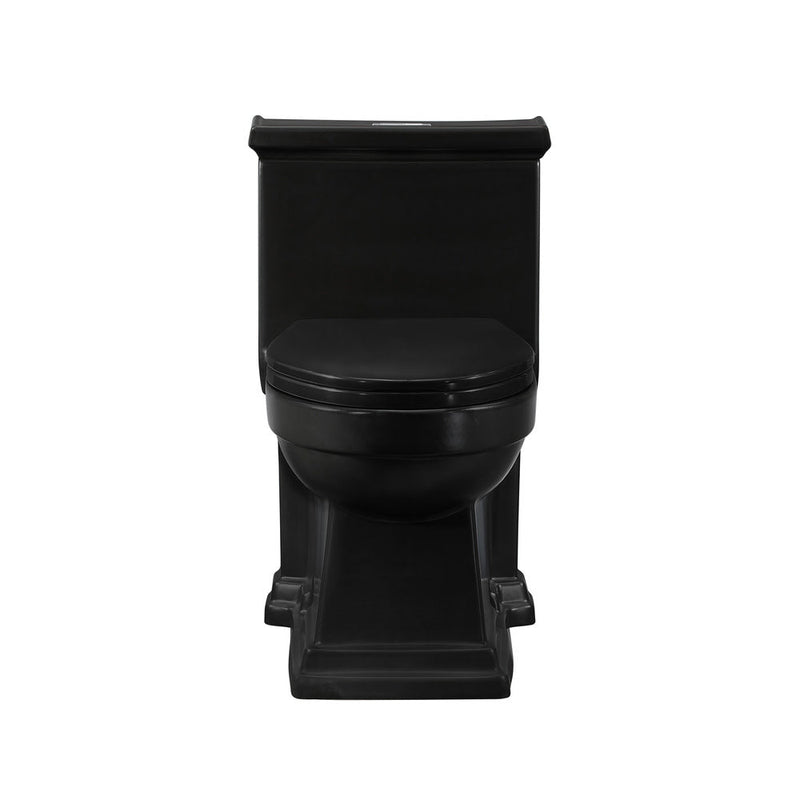 Swiss Madison Voltaire One-Piece Elongated Toilet Dual-Flush 1.1/1.6 gpf in Matte Black - SM-1T113MB