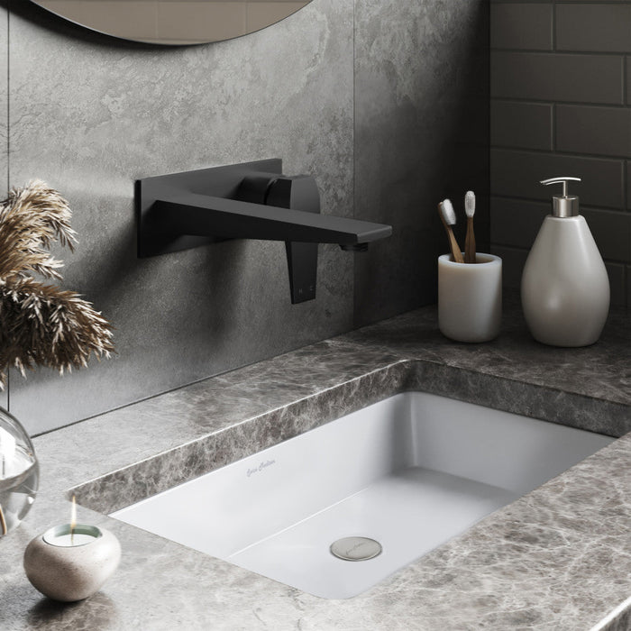 Swiss Madison Voltaire Single-Handle, Wall-Mount, Bathroom Faucet in Matte Black - SM-BF42MB
