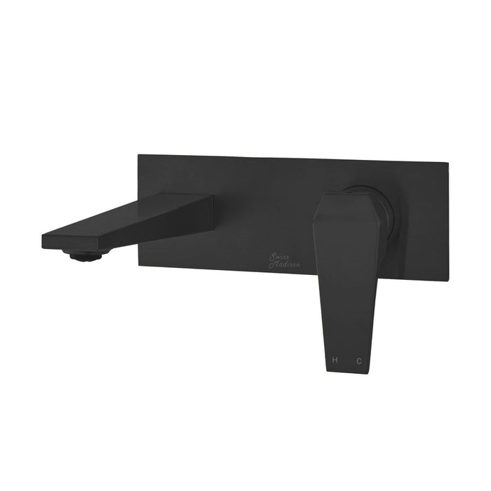Swiss Madison Voltaire Single-Handle, Wall-Mount, Bathroom Faucet in Matte Black - SM-BF42MB