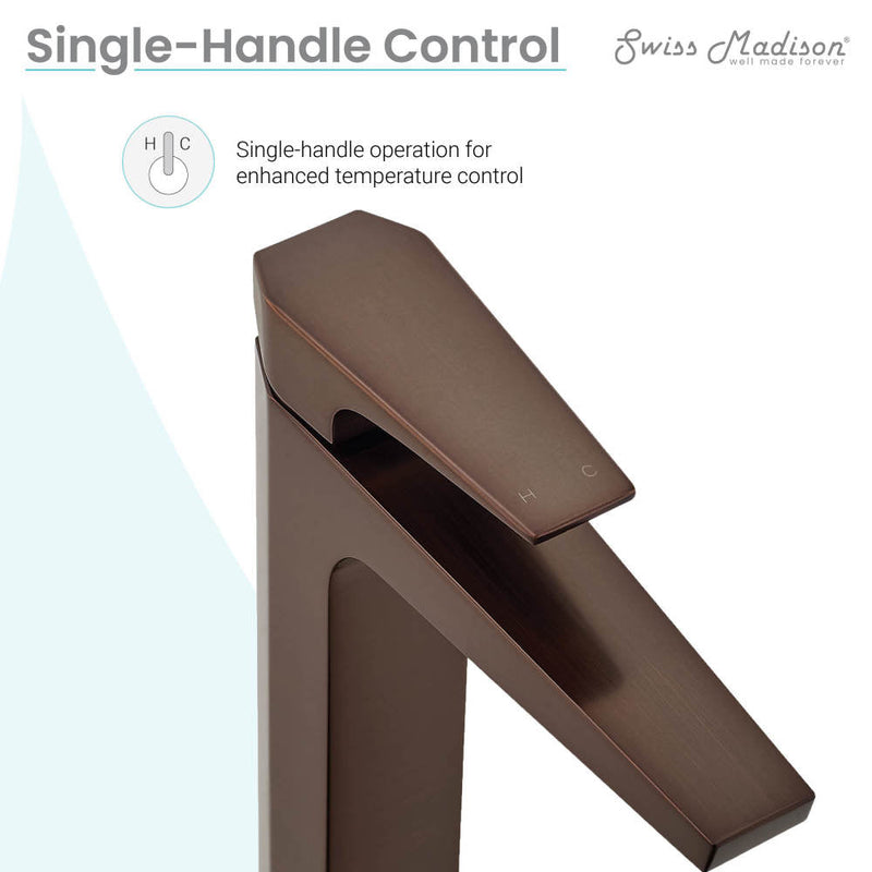 Swiss Madison Voltaire Single Hole, Single-Handle, High Arc Bathroom Faucet in Oil Rubbed Bronze - SM-BF41OR